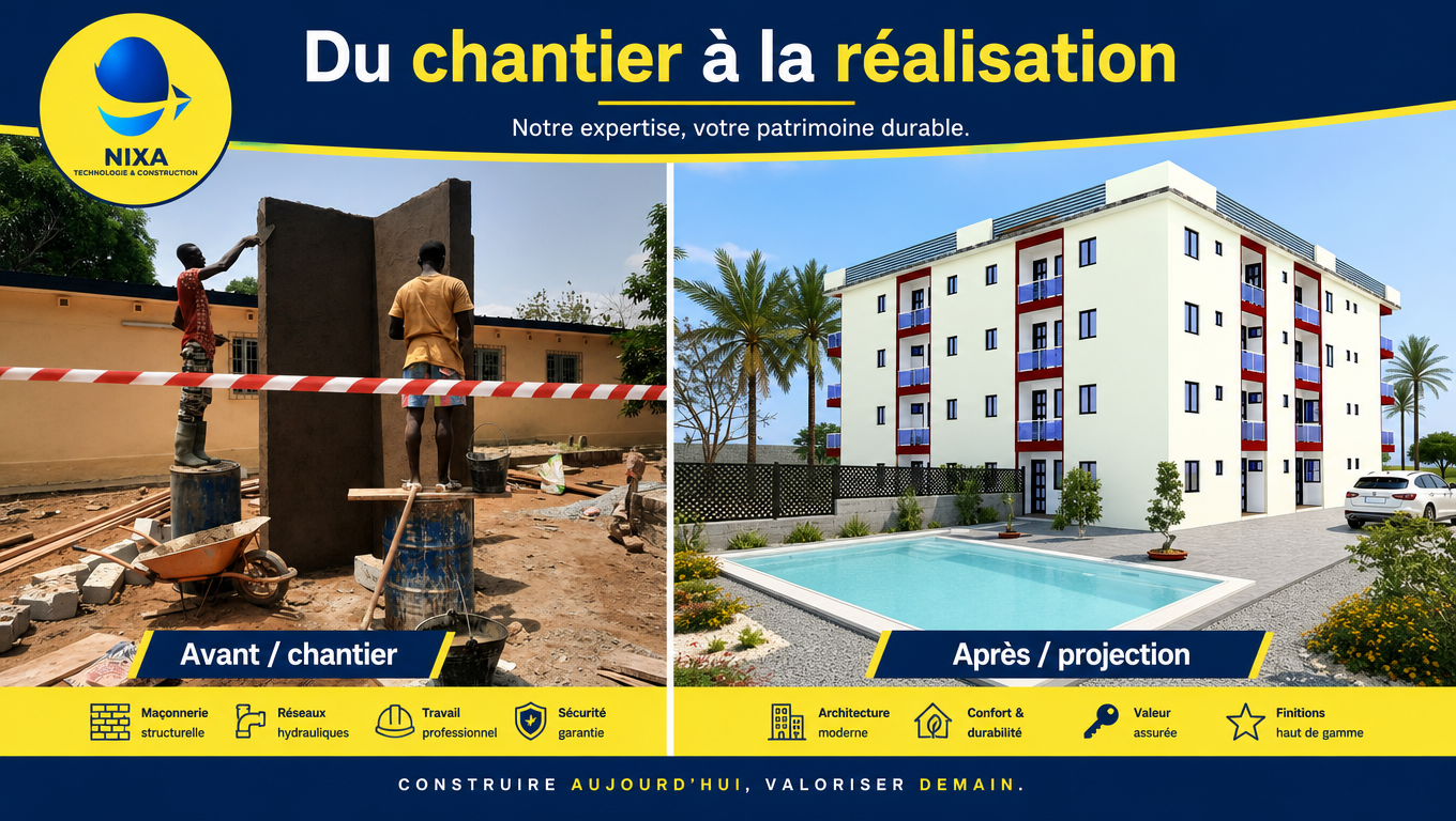 Visuel avant après chantier NIXA