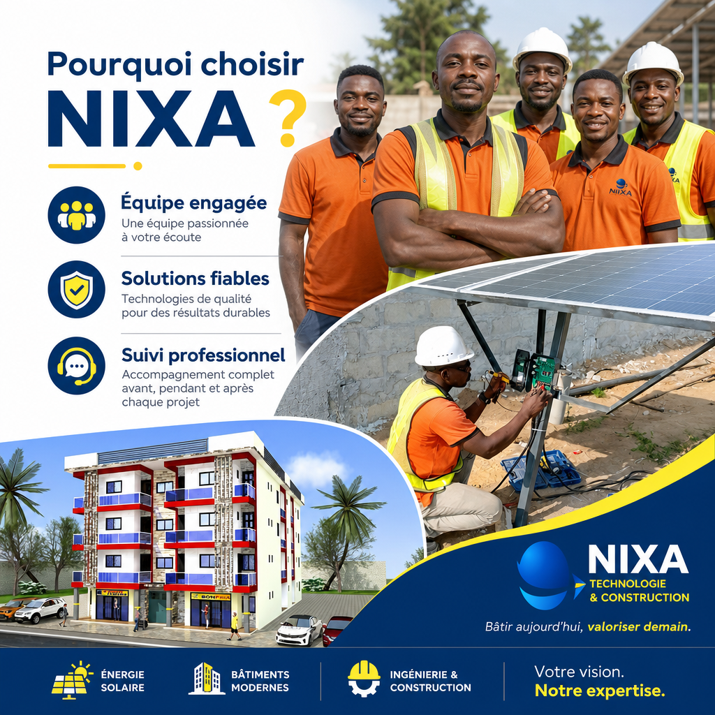 Visuel de confiance Pourquoi choisir NIXA